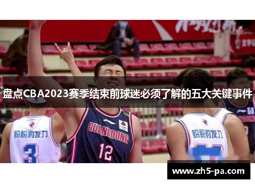 盘点CBA2023赛季结束前球迷必须了解的五大关键事件