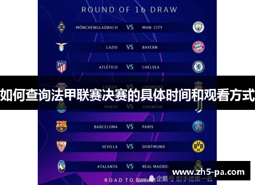 如何查询法甲联赛决赛的具体时间和观看方式